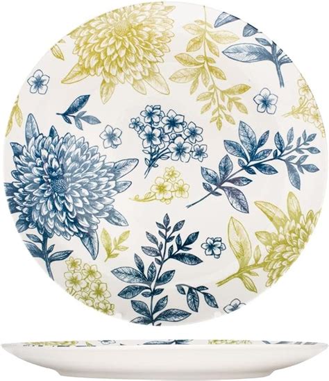 amaranta h|H&H Amaranta Set of 6 Dinner Plates, Porcelain, 27 cm